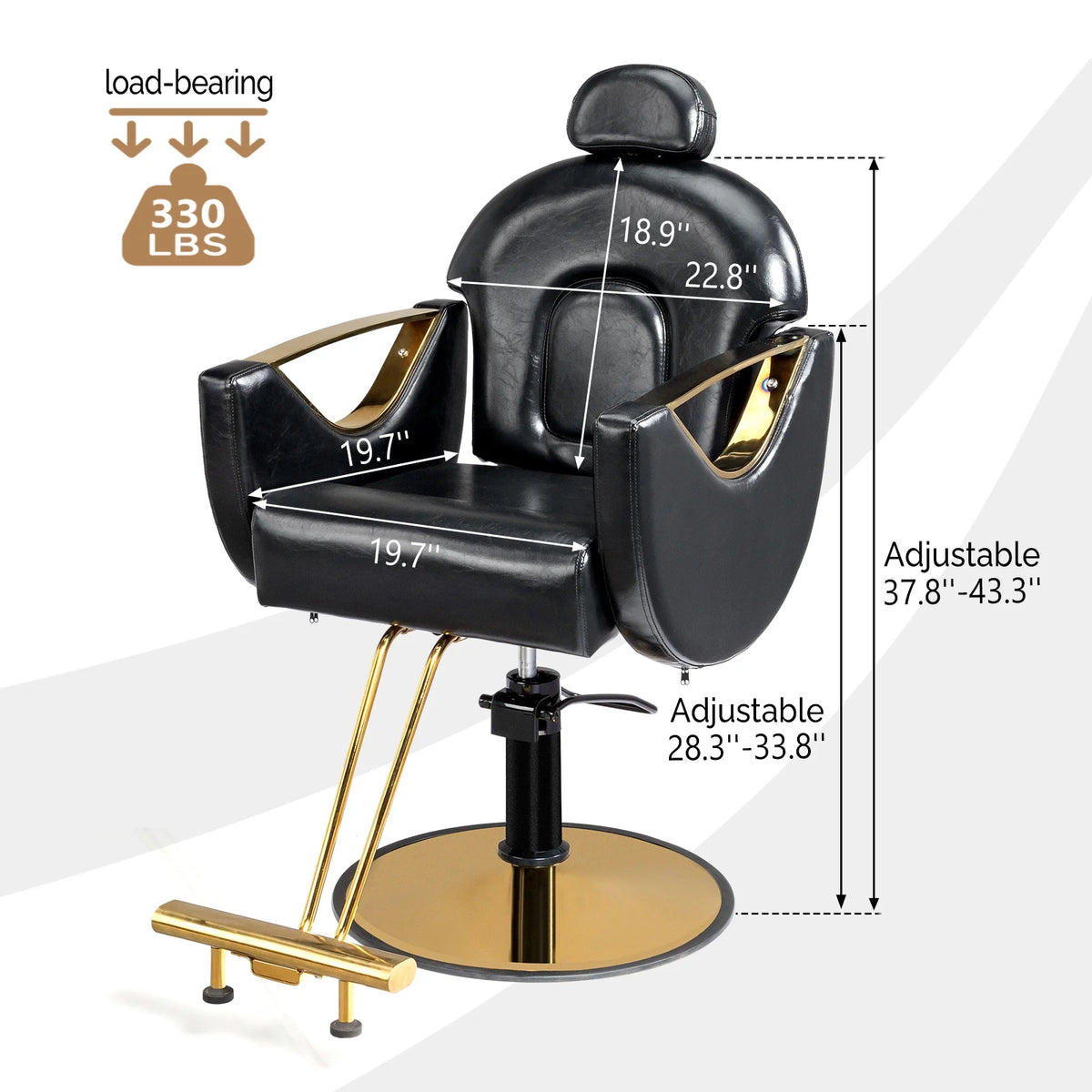 Heavy Duty Salon Chair with Footrest I38946