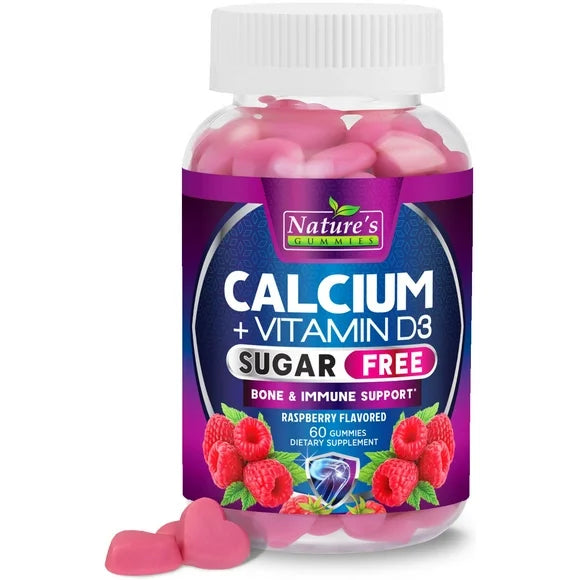 Sugar Free Calcium Gummy Bites Plus Vitamin D3 Chewable Supplement 60 Gummies S848