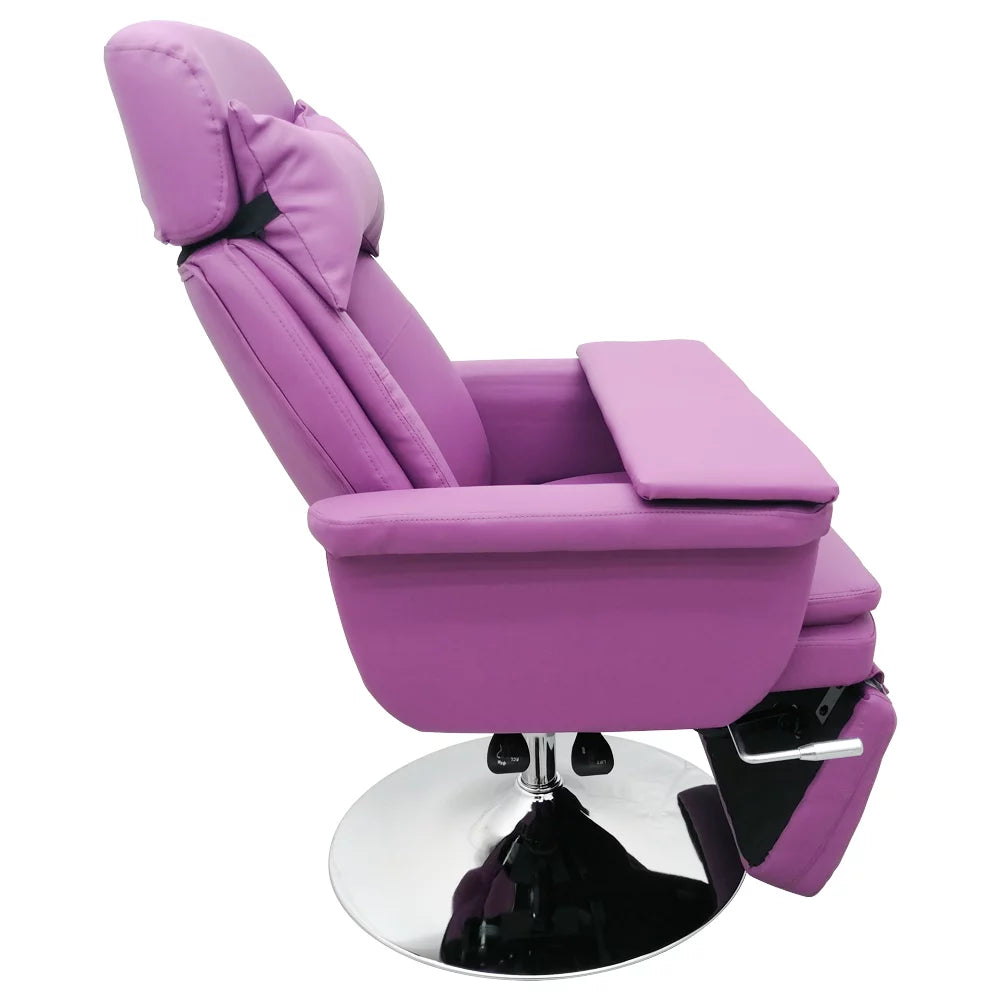 Purple 360 Degree Rotating Facial Bed Recliner Spa Table Salon Chair P6246