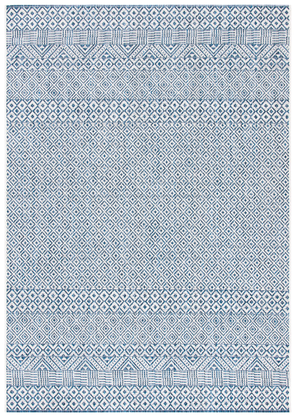 Blue/Navy Geometric Area Rug W422698