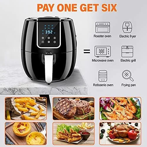 6-in-1 Smart Electric Air Fryer 7Qt A73361