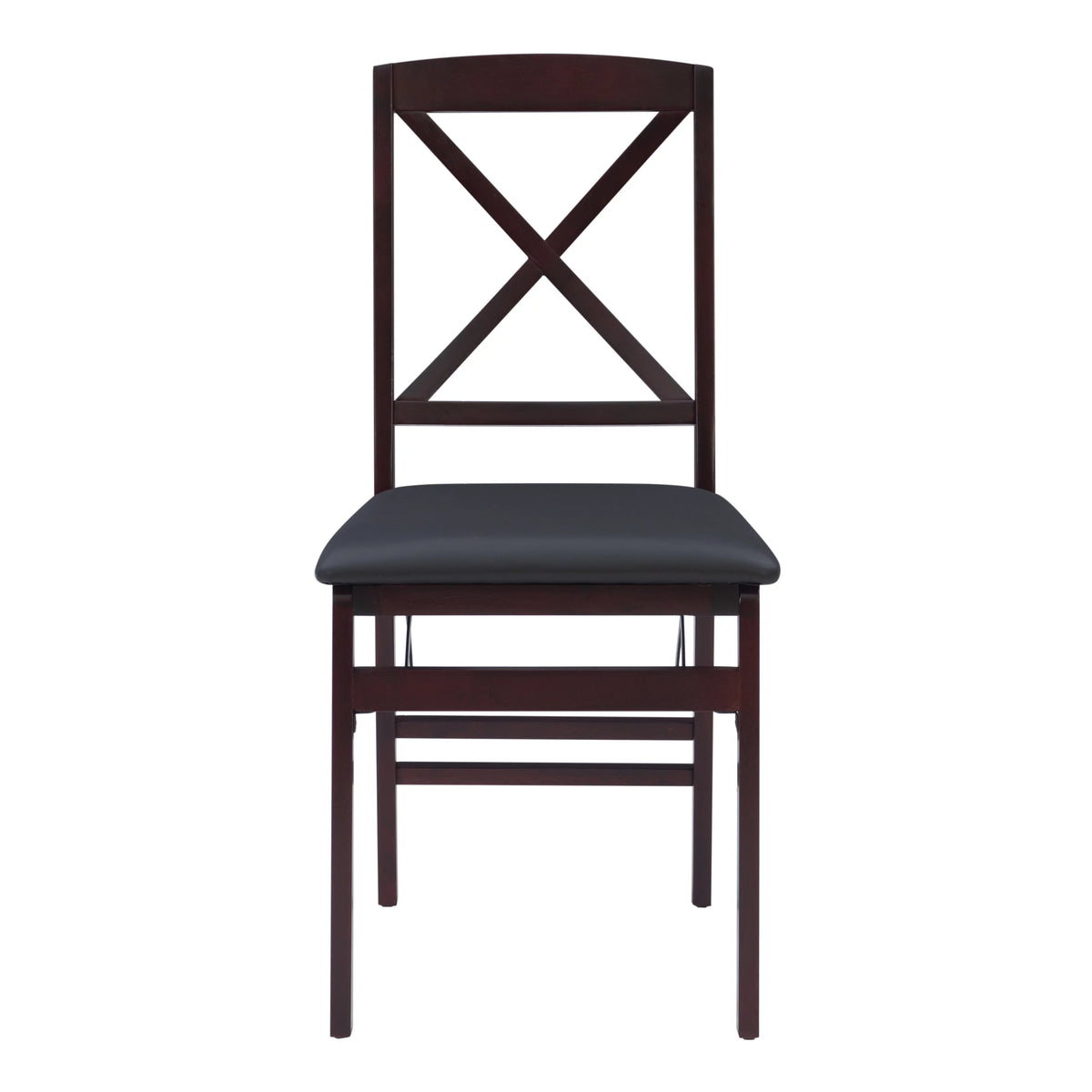 Folding Chair Set of 2 Dark Brown G457