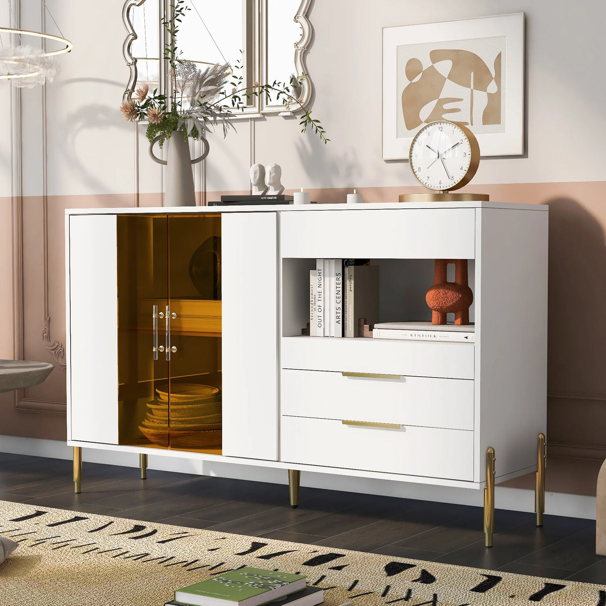 Storage Cabinets with Acrylic Doors and Adjustable Shelves E30043