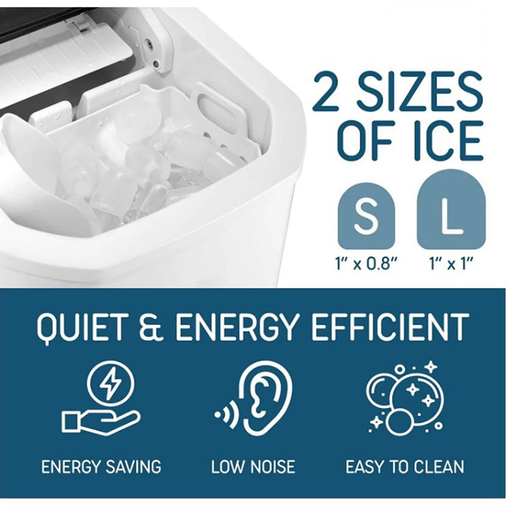Countertop Ice Maker, 26lbs in 24Hrs, Self-Cleaning Ice Machine with Basket G4043