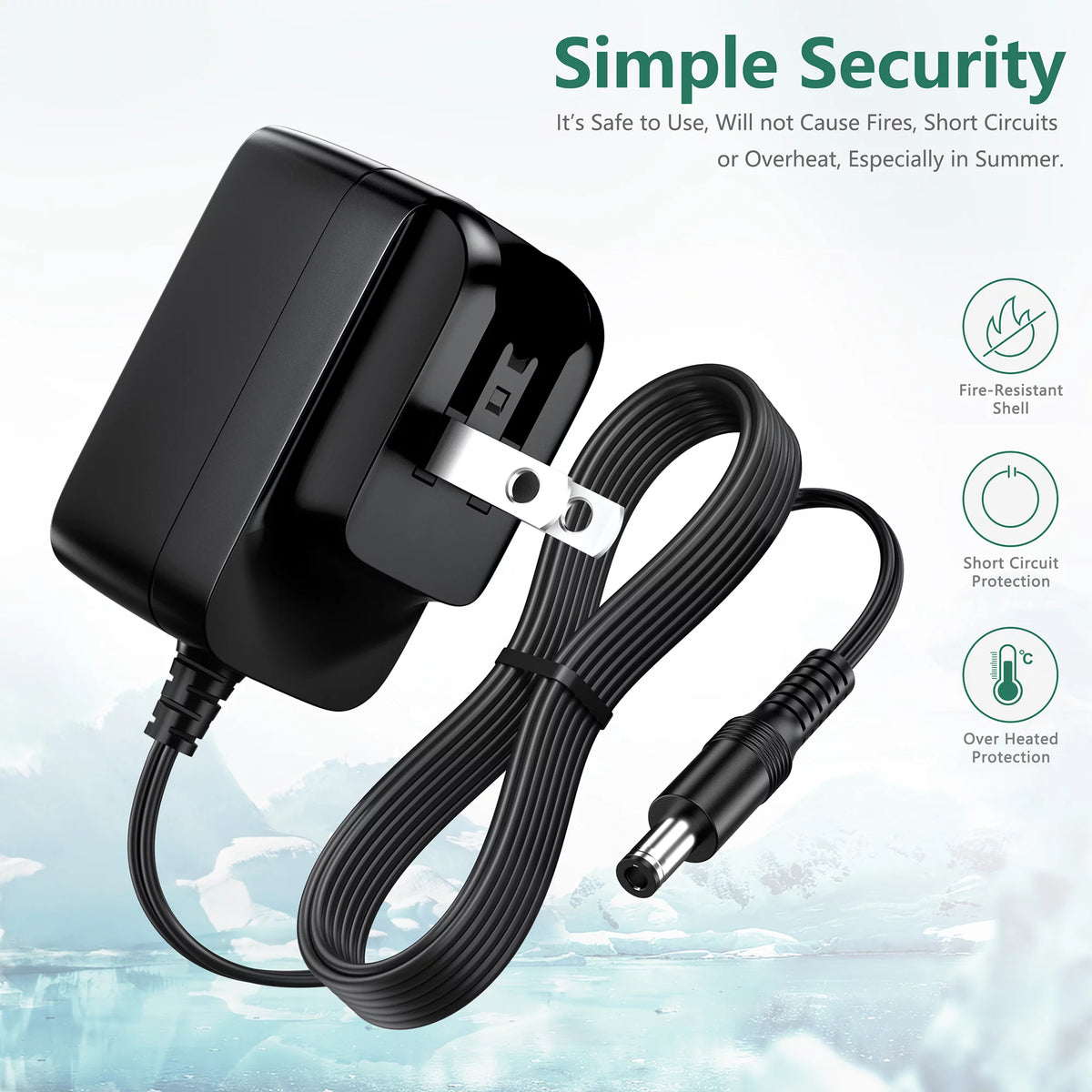 UL Listed AC / DC Adapter Switching Power Supply Cord Cable Wall Charger D6010