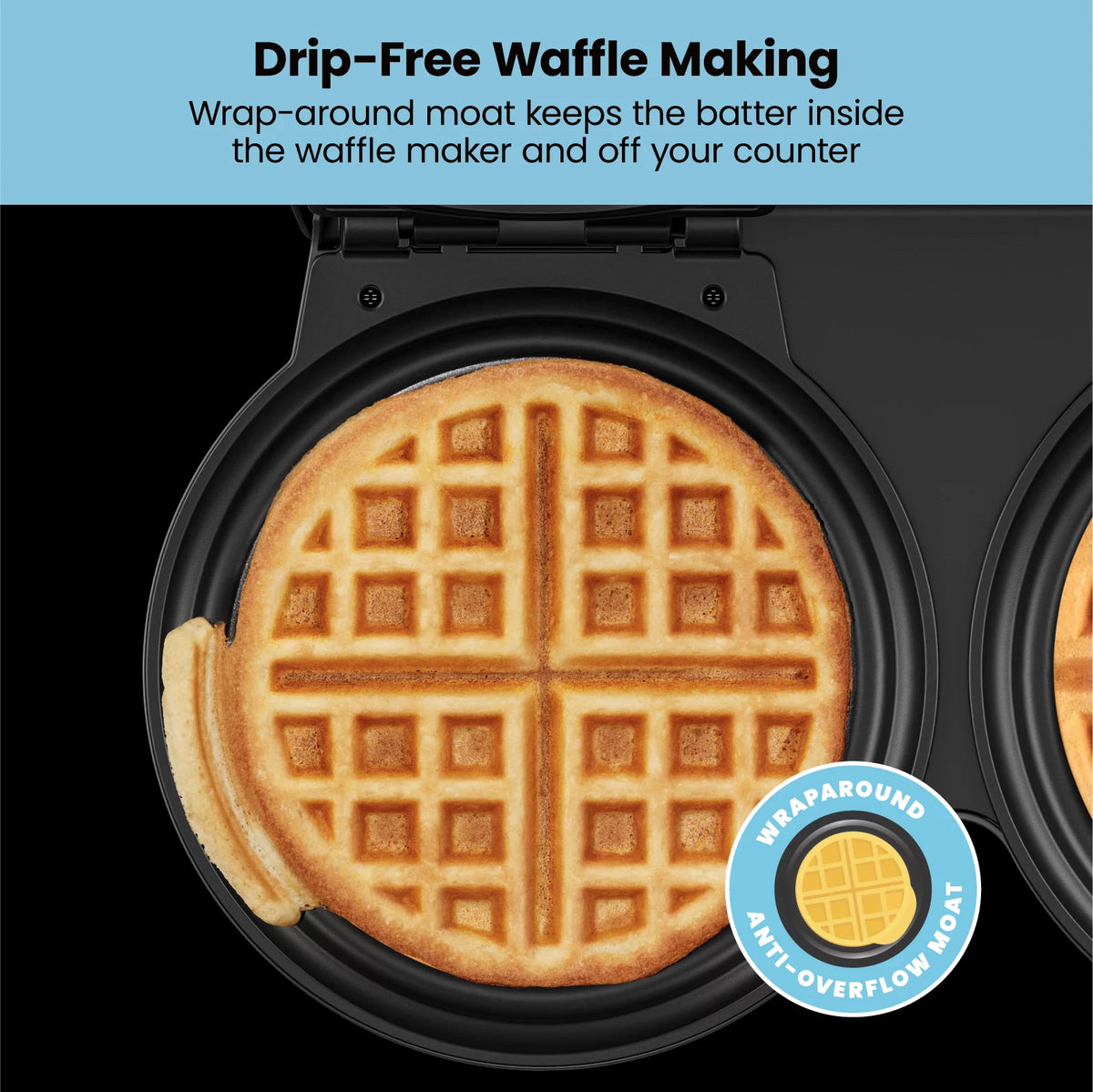 Double Waffle Maker Non Stick Stainless Steel Q58561