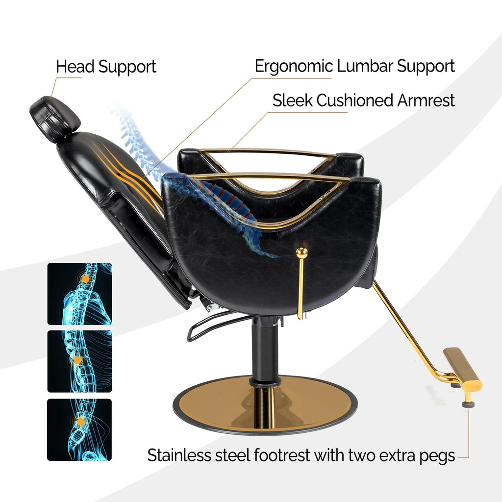 Heavy Duty Salon Chair with Footrest I38946
