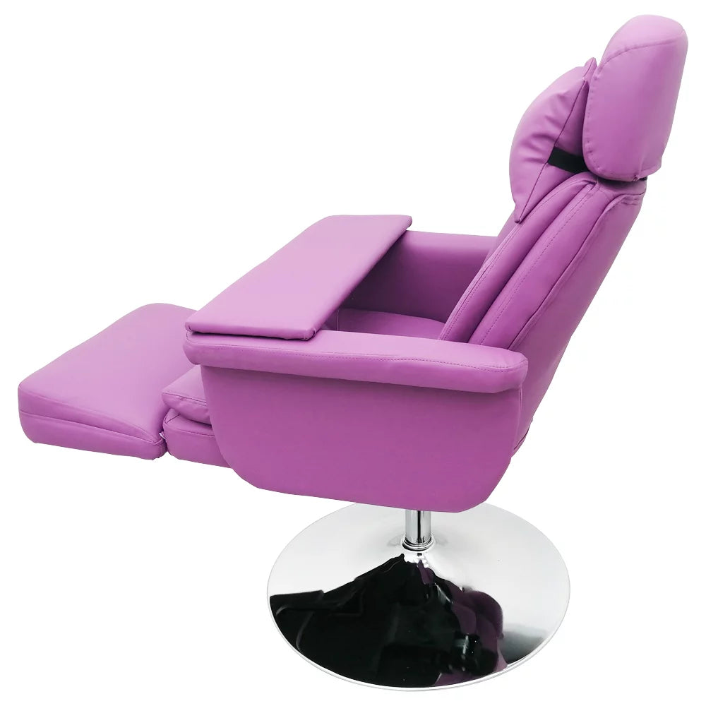 Purple 360 Degree Rotating Facial Bed Recliner Spa Table Salon Chair P6246