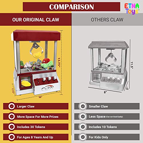Electronic Arcade Claw Machine Candy Prize Dispenser with Sound R7992