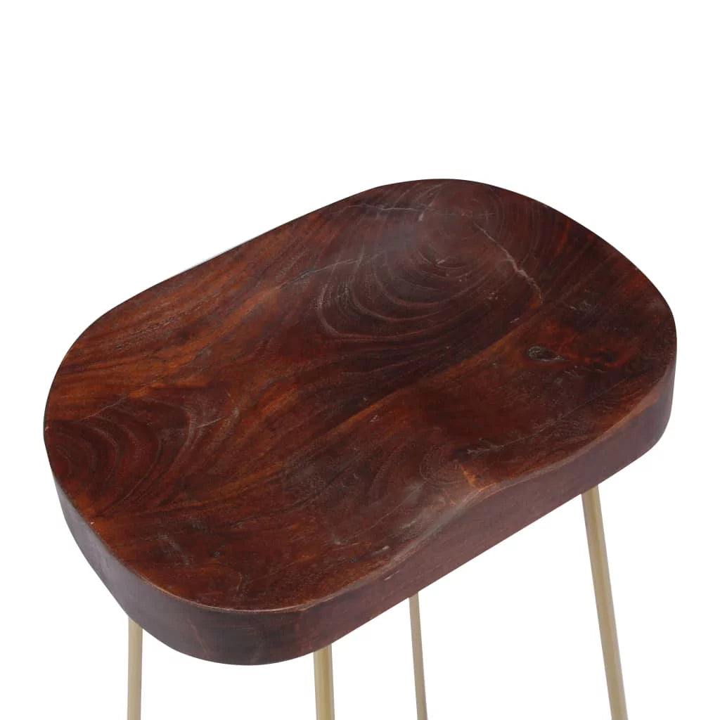 Solid Mango Wood Bar Stools 2 pcs V365